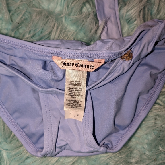 🧁🍭 Y2K Light Blue JUICY Couture Strapless Bikini 🩵☀️ - Picture 2 of 4